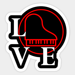 I love to play Piano for Pianist music lover Sticker